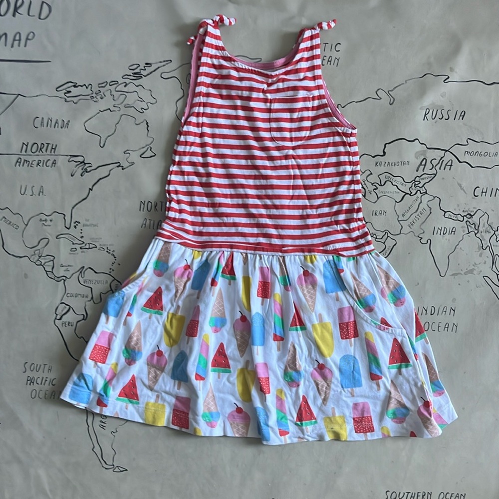 Mini Boden dress with ice cream prints size 5-6 yr old